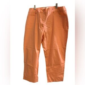 Talbots Woman  Pink ankle  Pants plus size 16 W Cotton blend